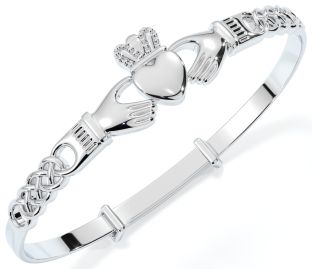Silver Claddagh Celtic Knot Bracelet